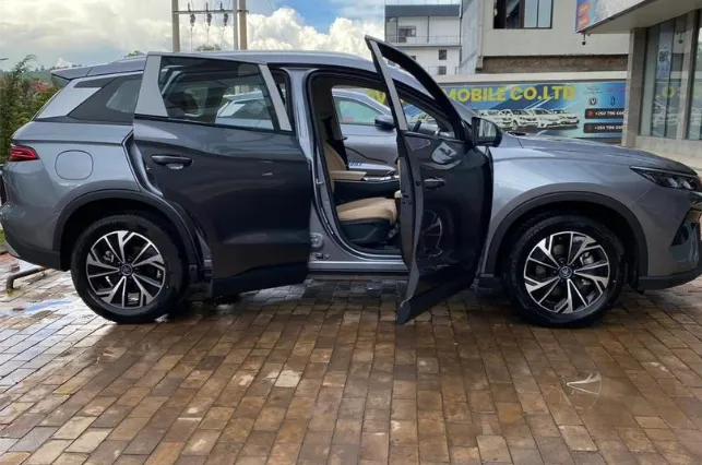 Private car prepared for airport transfer in Rwanda